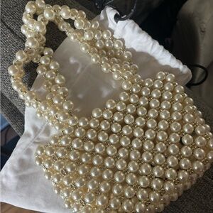 Elegant Pearl Beaded Handbag